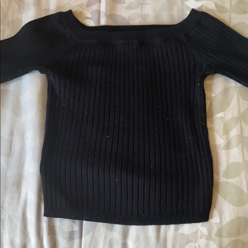 Forever 21 Black Longsleeve Off The Shoulder